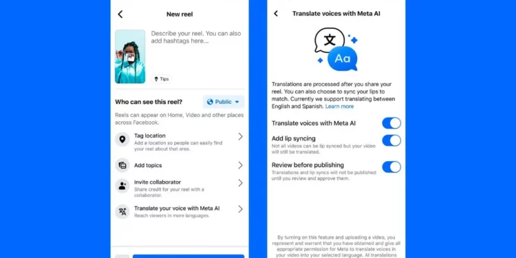 Meta shton përkthime AI për Reels