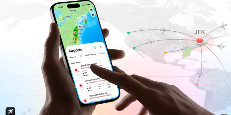 Flighty njofton në kohë reale për fluturimet dhe shqetësimet në aeroporte