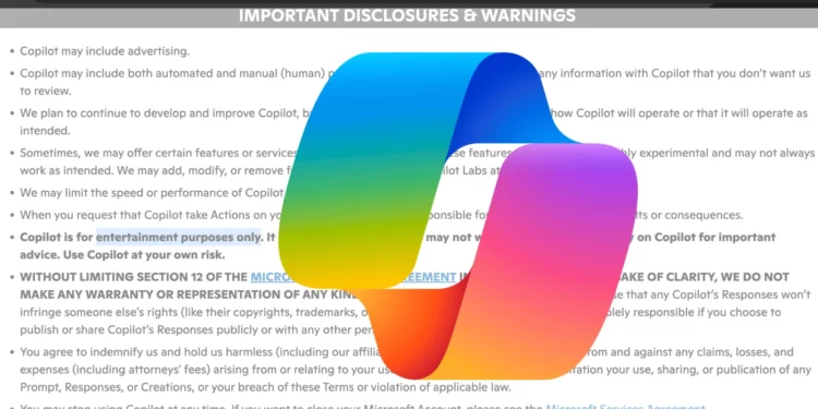 Microsoft paralajmëron: Copilot përdoret vetëm për argëtim, jo vendime serioze