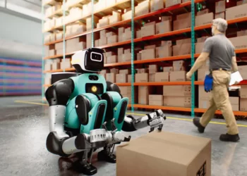 Roboti humanoid që ndryshon sjellje sapo afrohet një punonjës