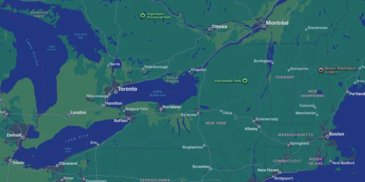 Apple ndryshon emrin e Liqenit Ontario në “Lake America”